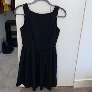 AMERICAN APPAREL Black fit and flare, button back